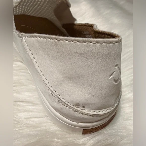 OluKai Pehuea Women’s Breathable White Mesh Slip-On Sneakers - Picture 9 of 13